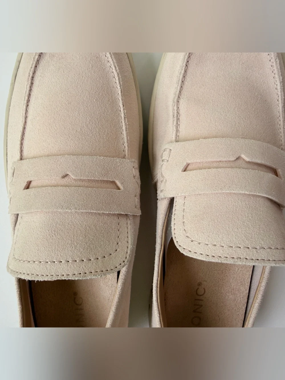 Vionic Uptown Loafers Blush Pink Suede Slip-On Comfort Shoes Women’s Size 11 EUC